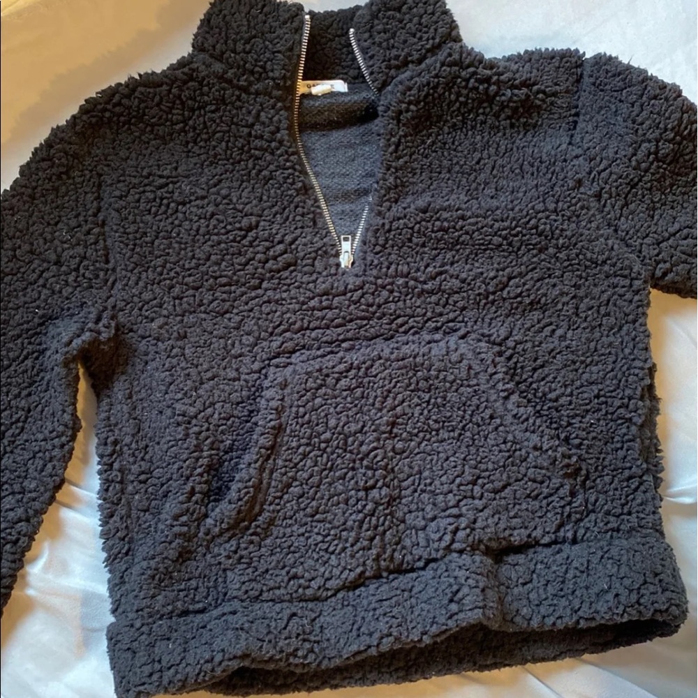 Garage Quarter Zip Fluffy Sweatshirt